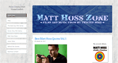 Desktop Screenshot of matthosszone.com